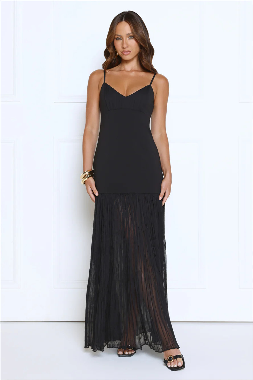 Whispered Wishes Maxi Dress Black | Hello Molly (US)