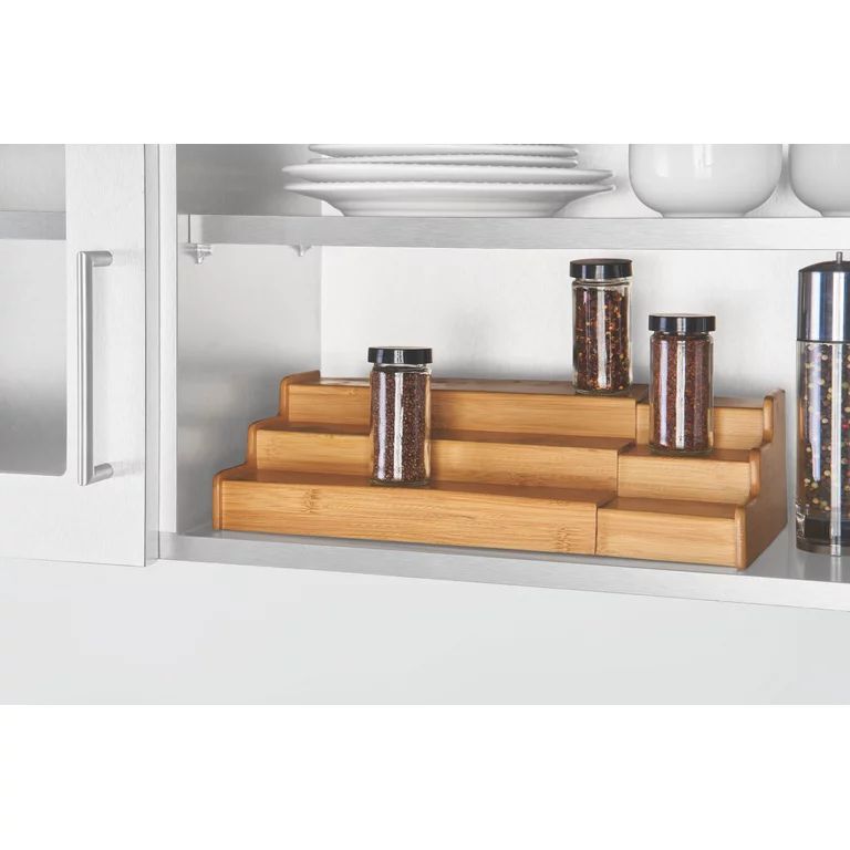 Better Homes & Gardens Natural Bamboo Expandable Spice Rack, 3-Tier | Walmart (US)
