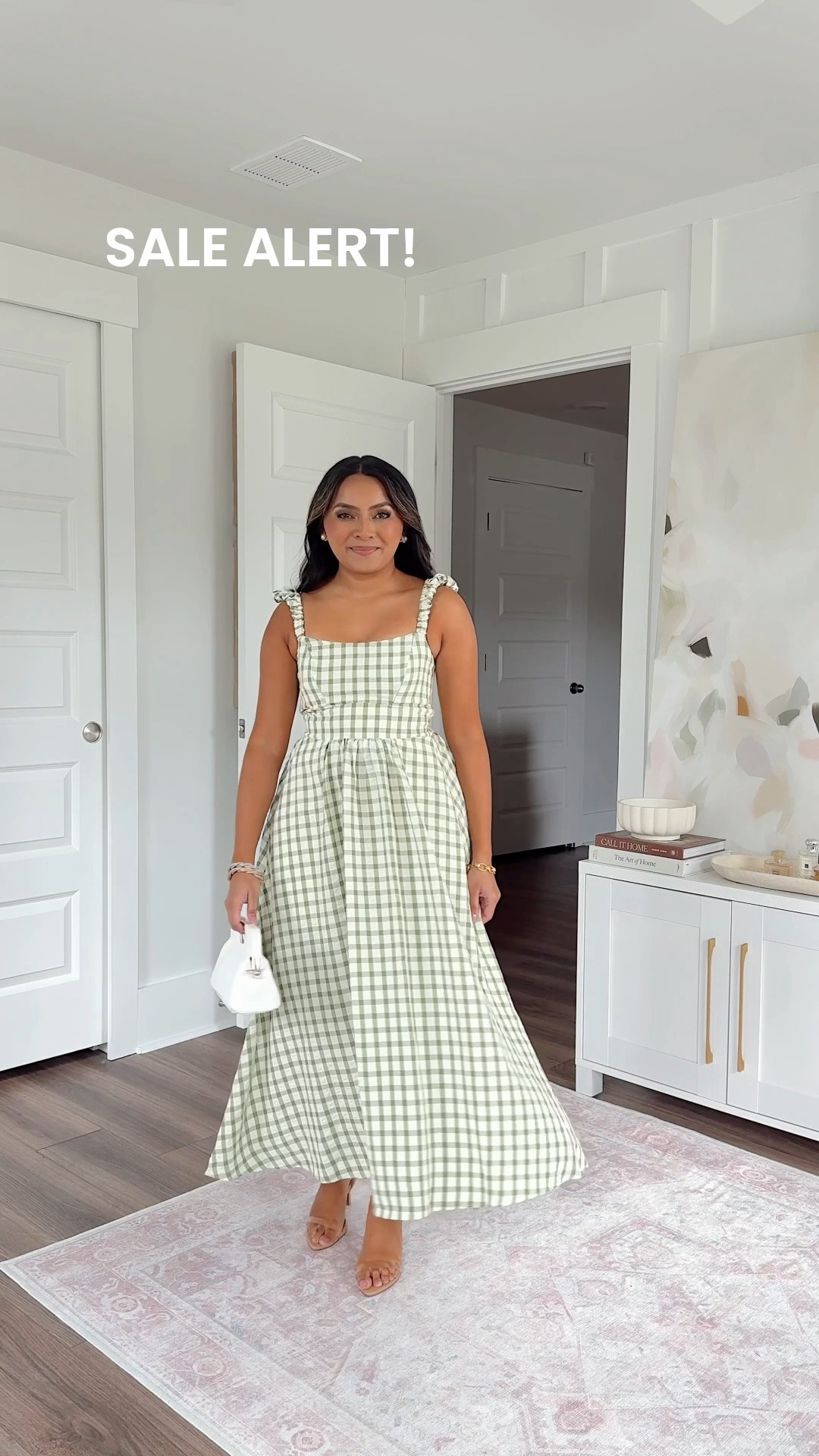 Sage Green gingham dress size xxs TTS - size up a size if you have a larger bust Clear heels size 5 TTS




#LTKgrwm #LTKPetite #LTKSaleAlert