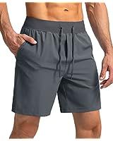 TENJOY Men's 2 in 1 Running Shorts 5 in or 7 in Quick Dry Gym Athletic Workout Shorts for Men wit... | Amazon (US)