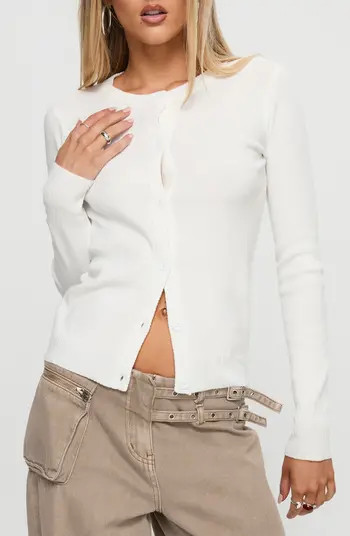 Princess Polly Lauraine Crewneck Cardigan | Nordstrom | Nordstrom