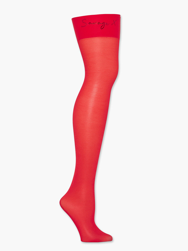 Savage X Stockings with Backseam in Red | SAVAGE X FENTY UK United Kingdom | Savage X Fenty UK