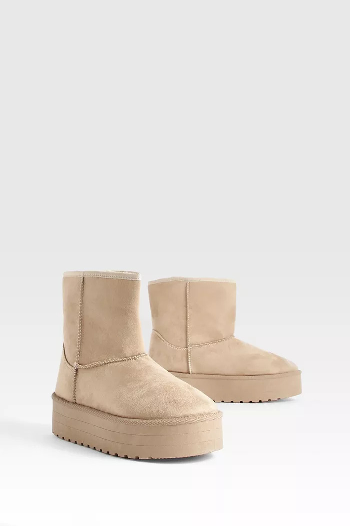 Platform Mini Cozy Boots | boohoo (US & Canada)