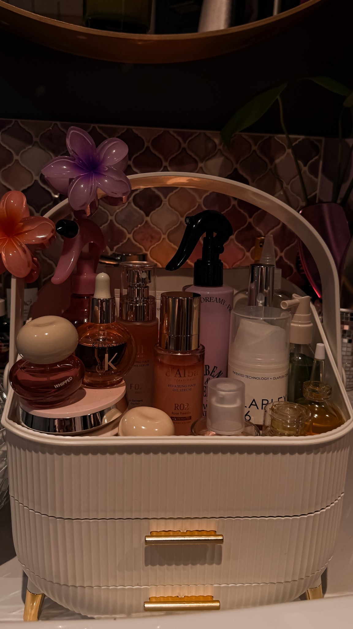 my hair care organizer 🌸🧚✨

you can use my code ‘ABIM12’ for 12% off at yesstyle 🫶🏻