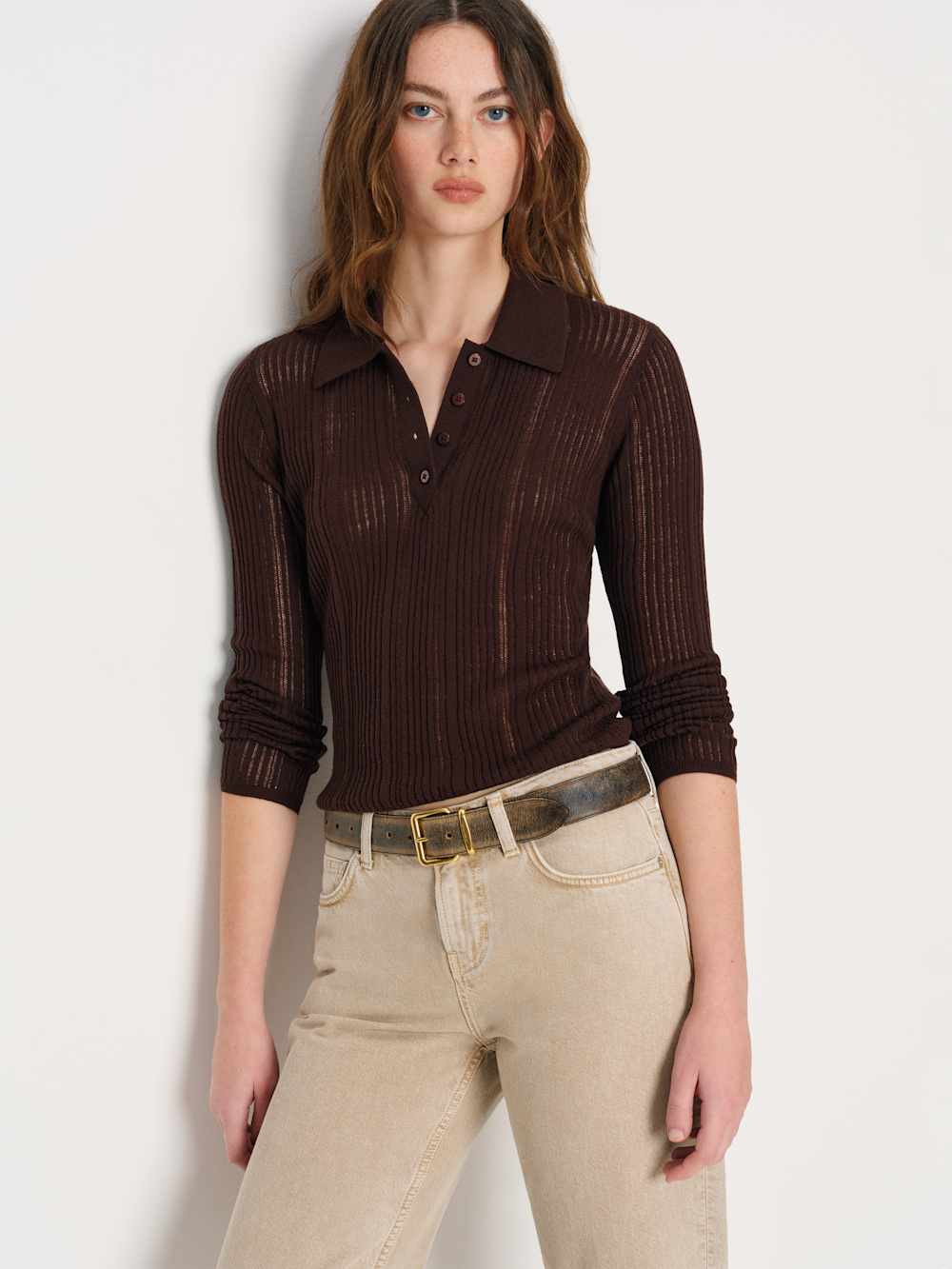 Hermia Regenerative Merino Polo | Reformation (Global)