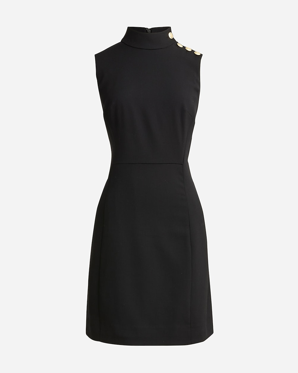 Sleeveless high-neck mini dress in Italian city wool blend | J. Crew US