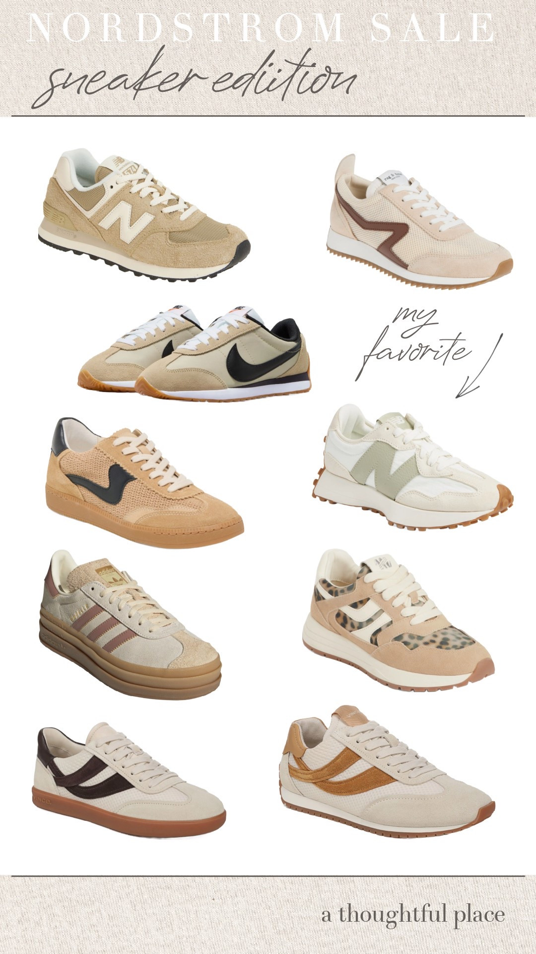 The #nsale kicks off tomorrow. So many great neutral sneakers. You can add pieces to your wishlist so it’s easy to check out when you shop. 

#LTKSaleAlert #LTKShoeCrush