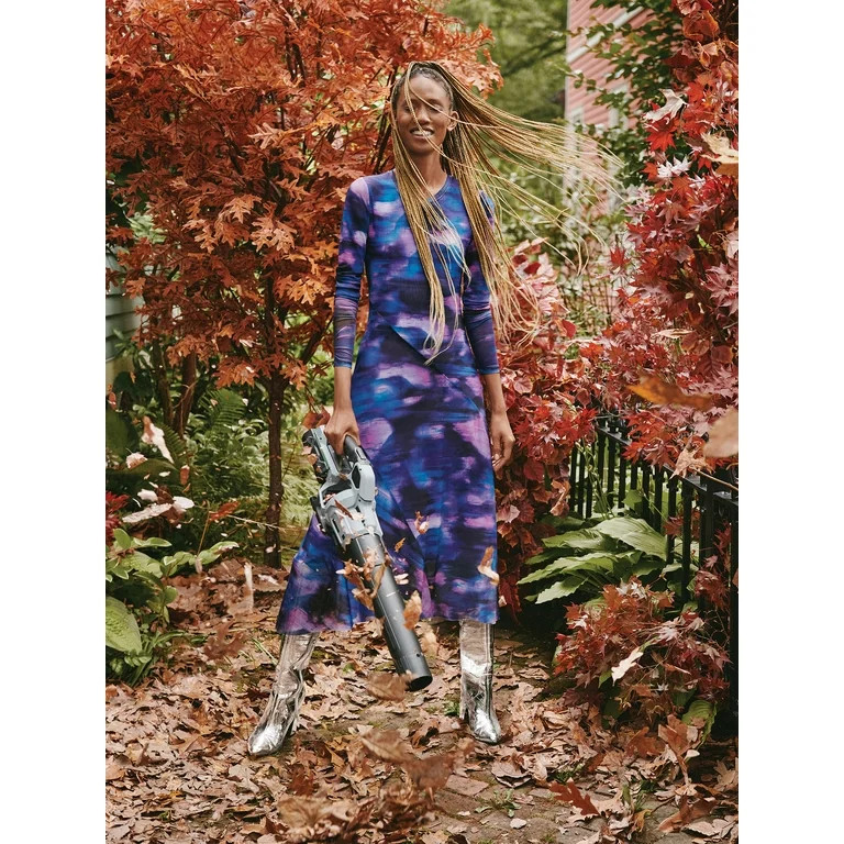 Scoop Women’s Long Sleeve Asymmetrical Seam Mesh Dress, Sizes XS-XXL - Walmart.com | Walmart (US)