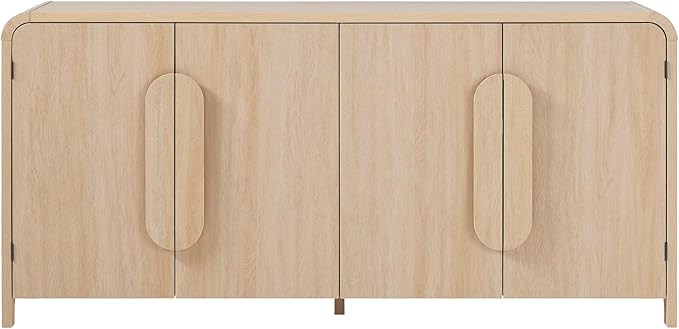 Walker Edison Chantelle Sideboard Buffet with Storage, 64", Coastal Oak | Amazon (US)