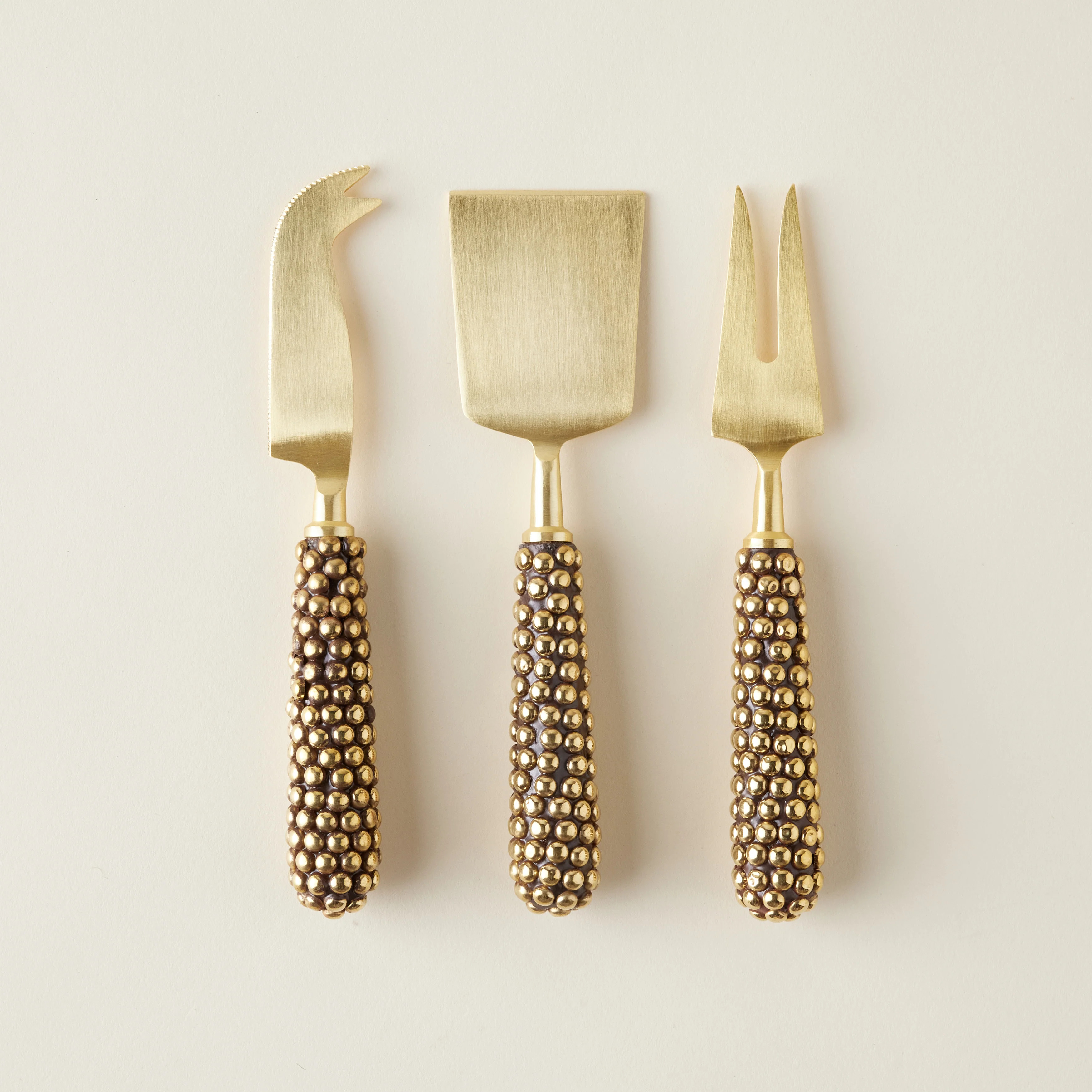 Beaded Cheese Knife Set | Kate Marker Home