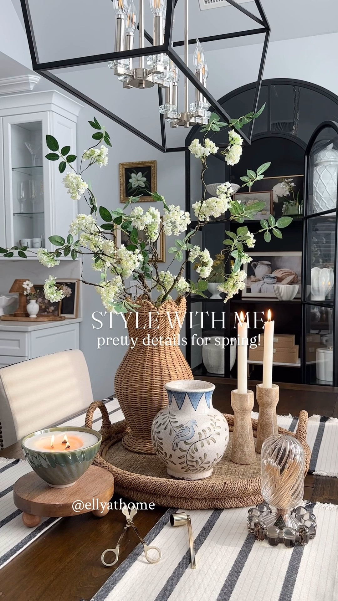 Favorite vase collections and spring tray styling! Shop rattan vase, painted details vase, spring candles, florals, candle accessories, chandelier, display cabinet, dining room furniture + more! Target, Pottery Barn, Amazon, magnolia home, Wayfair. 

#LTKHome #LTKSaleAlert #LTKdayinmylife