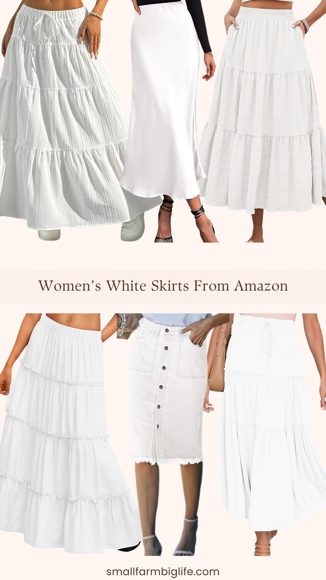 White skirts are calling 🤍✨

From a satin maxi to flowy boho styles and classic white denim midi skirts, these Women’s White Skirts from Amazon are perfect for spring, summer, and vacation outfits. Dress them up with heels and gold jewelry or keep it casual with sandals and a tee. They are effortless, feminine, and easy to style all season long ☀️ 

 #LTKgrwm #LTKootd #LTKOver40