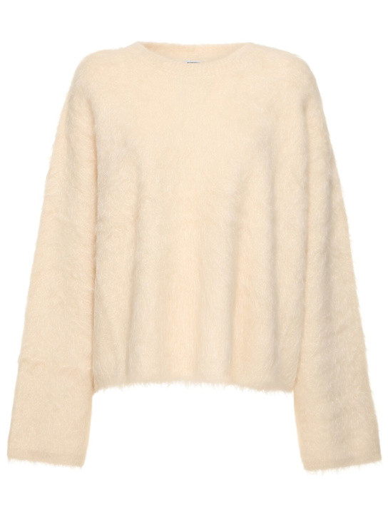 Boxy alpaca knit sweater | Luisaviaroma