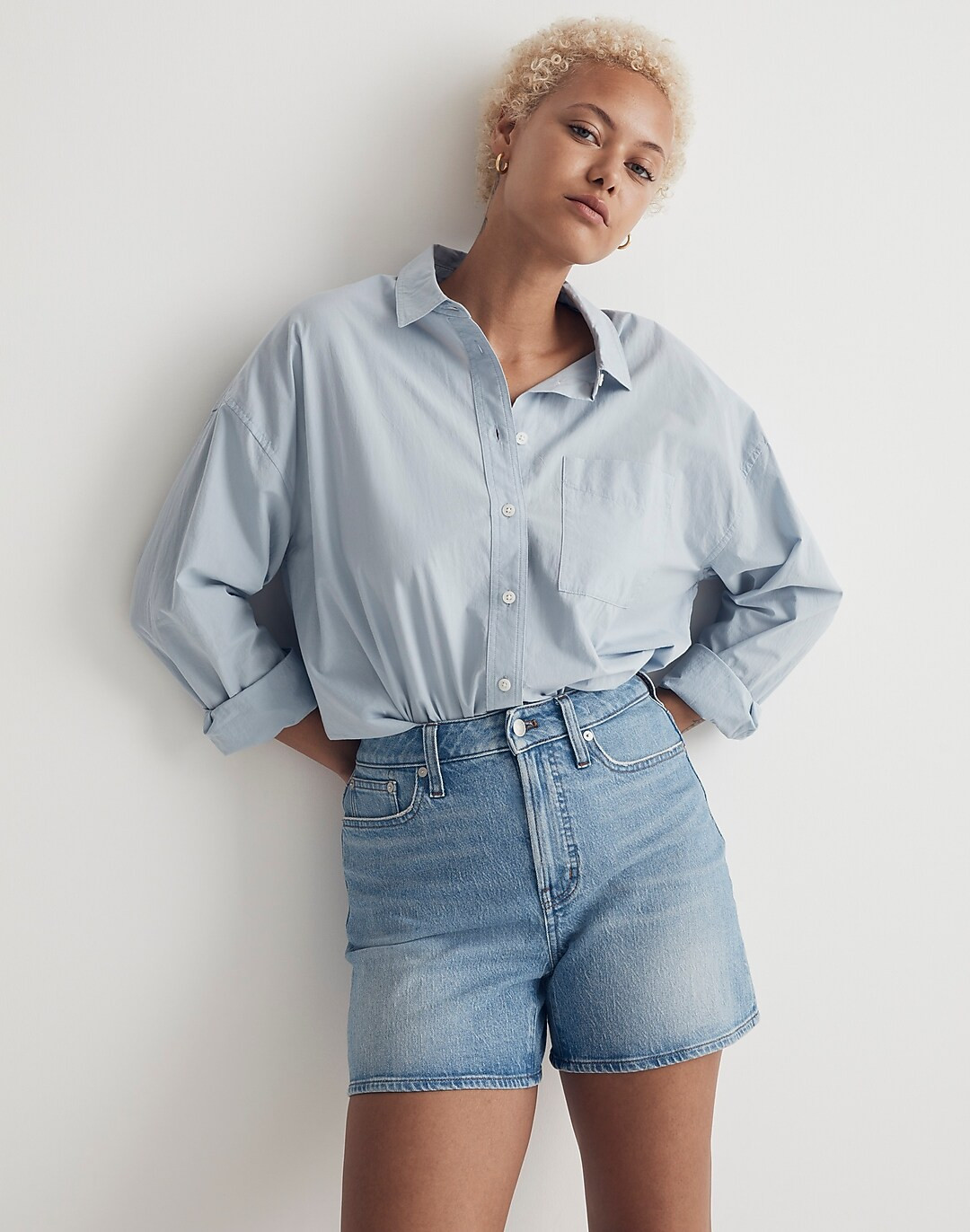 The Curvy Perfect Vintage Mid-Length Jean Short in Wainfleet Wash | Madewell