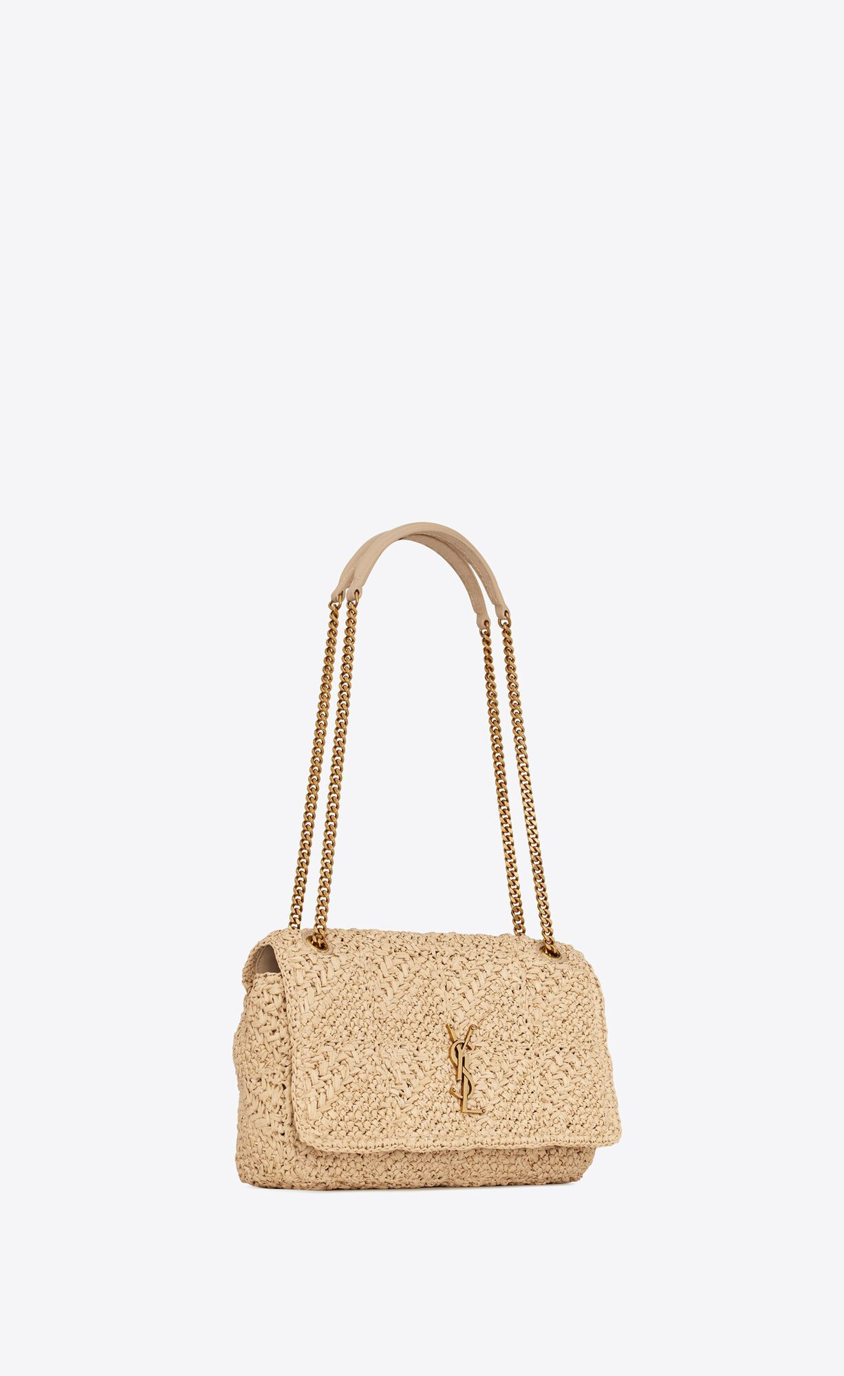 jamie medium chain bag "carré rive gauche" in raffia | Saint Laurent Inc. (Global)