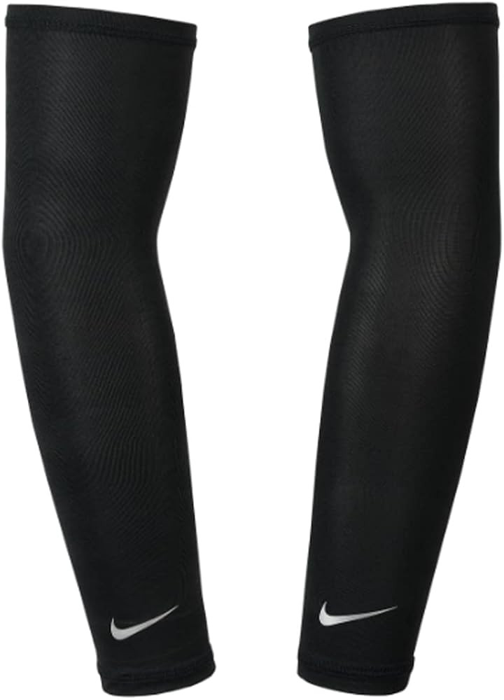 Nike Dri-Fit UV Solar Arm Sleeves - 1 Pair - Unisex - Adult (Black, Adult S/M) | Amazon (US)