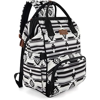 Wrangler Aztec Backpack Organized Daypack Travel Baby Bag with Stroller Strap and Side Bottle Poc... | Amazon (US)