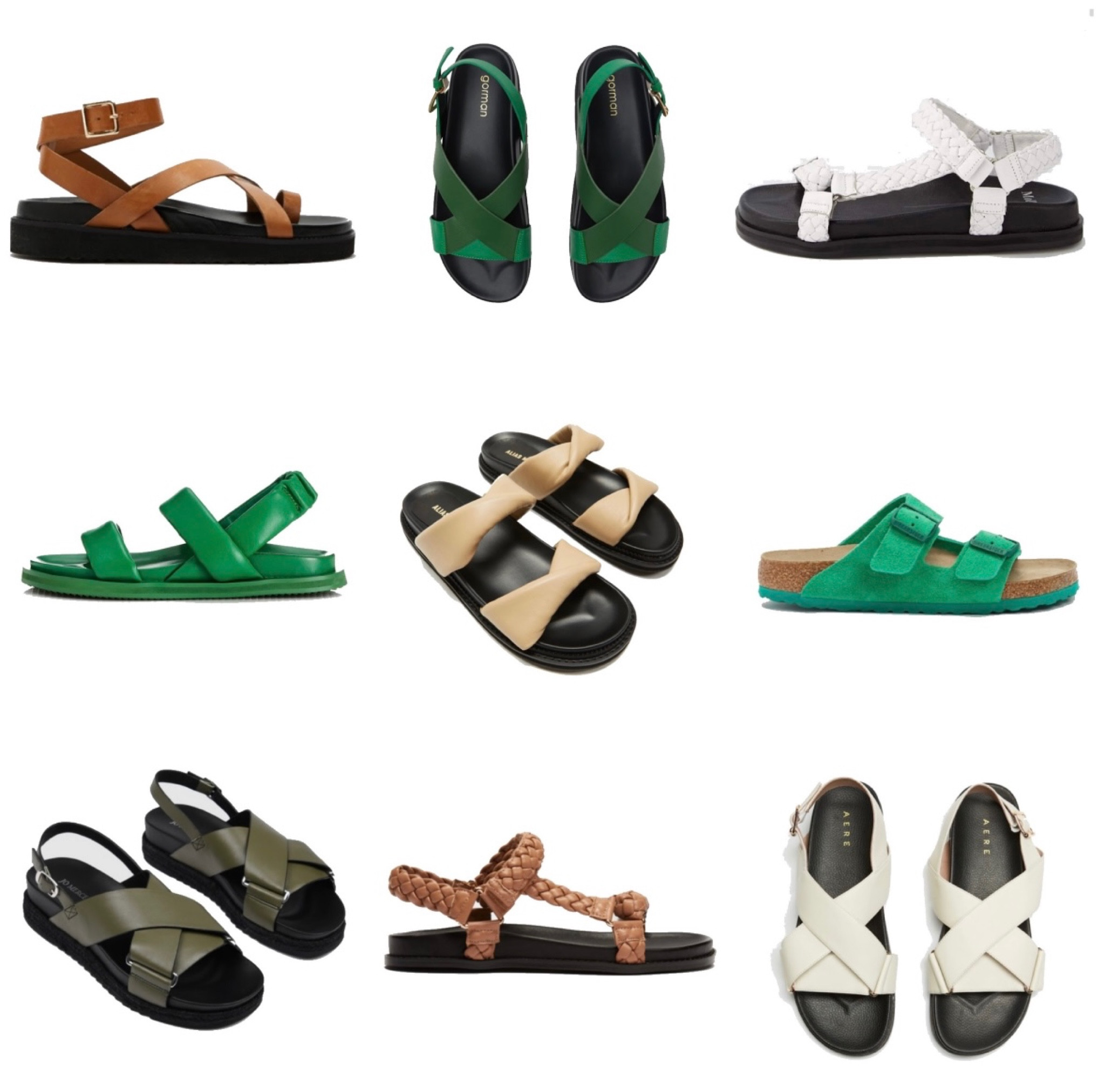 Chunky sandals add an edgy vibe to an outfit. 

They are incredibly comfortable and look amazing worn with wide leg jeans, skirts and dresses.

Here’s a collection of my favourites.