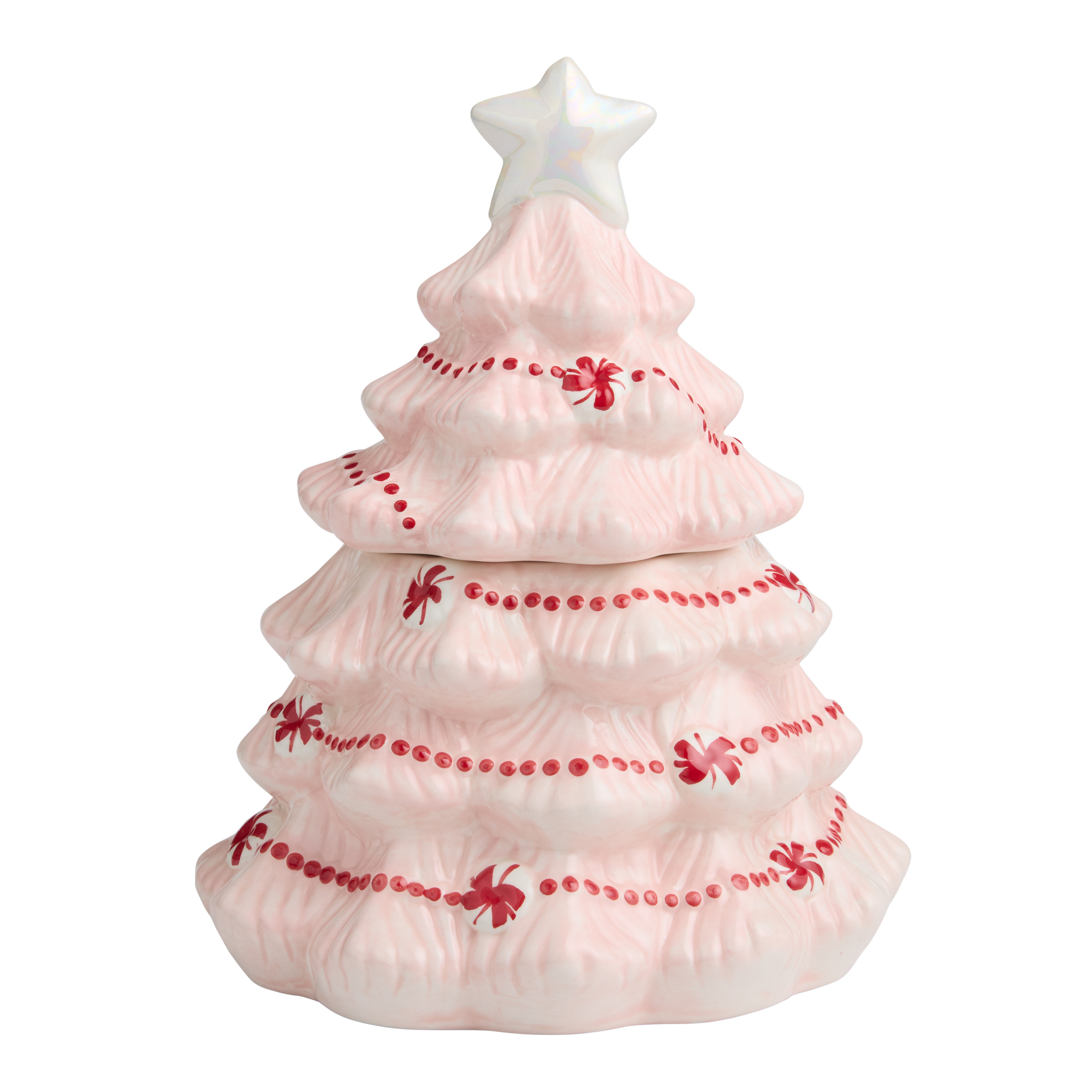 Pink Merry Kitschmas Christmas Tree Figural Cookie Jar | World Market