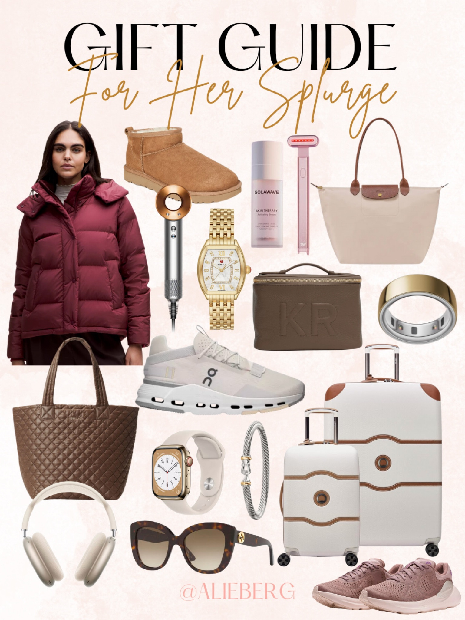 Gift Guide for Her💖


Gift guide, gift guides, gift guide for mom, gifts for girlfriend, splurge worthy gifts, suitcases, puffer coat, winter coat, gold watch, Dyson hair dryer, ugg boots, Apple Watch, Apple headphones, long champ bag, red light therapy 

#LTKGiftGuide #LTKHoliday #LTKTravel