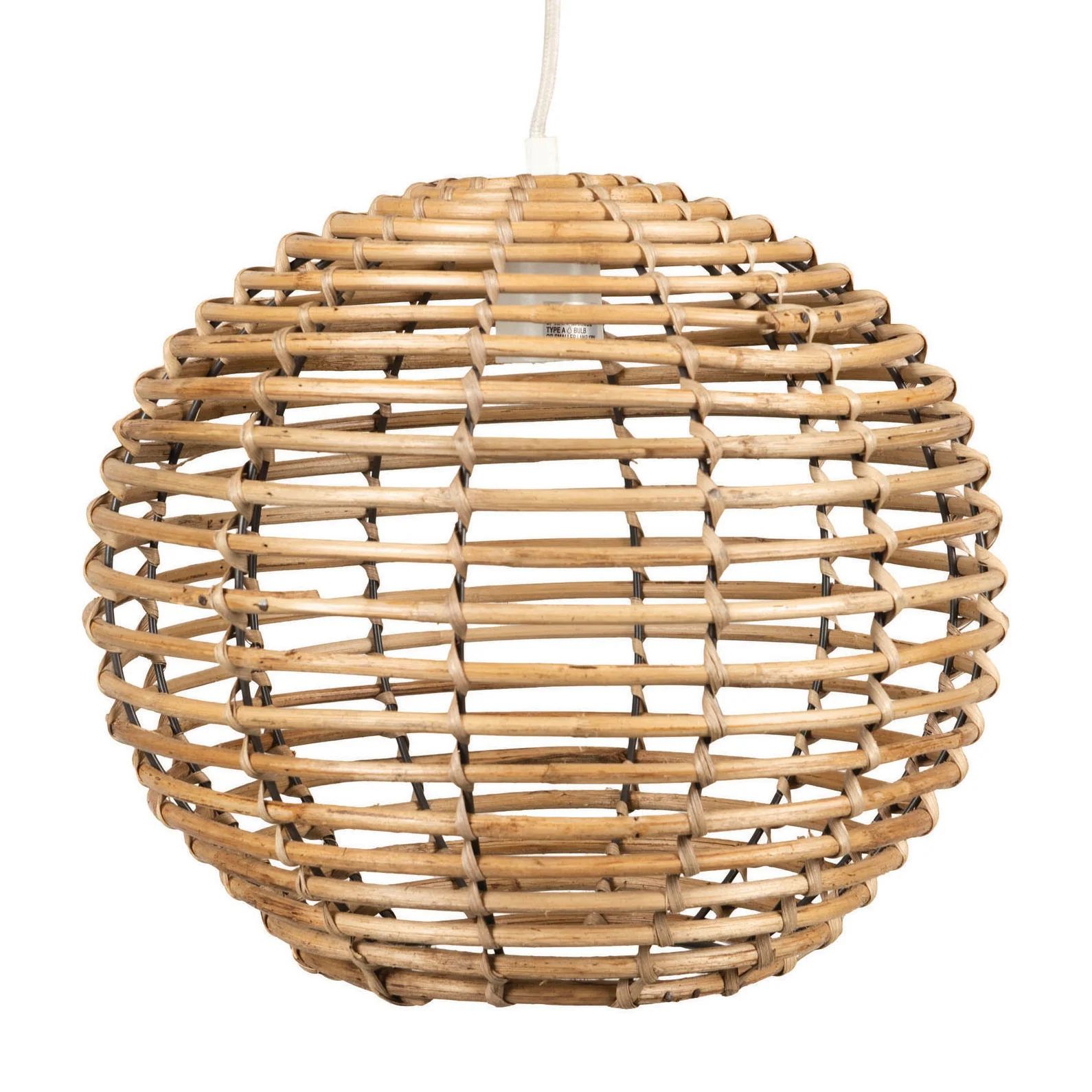 Beige Rattan Pendant Light (As Is Item) | Bed Bath & Beyond