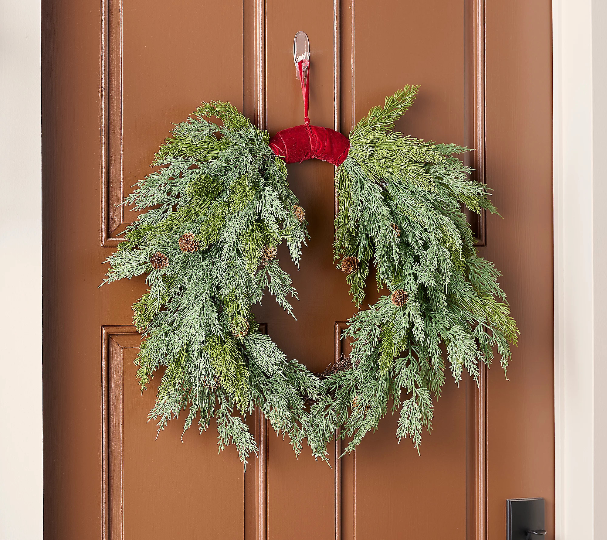Cozy Cottage by Liz Marie Cypress & Pinecone Wreath | QVC