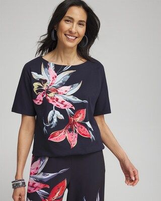 Floral Gathered Hem Tee | Chico's
