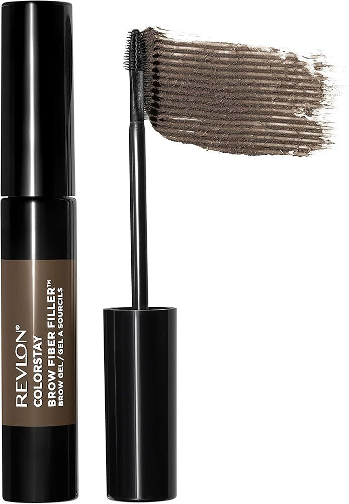 REVLON ColorStay Brow Fiber Filler, Longwearing & Volumizing Waterproof Eyebrow Gel, 304 Grey Bro... | Amazon (US)