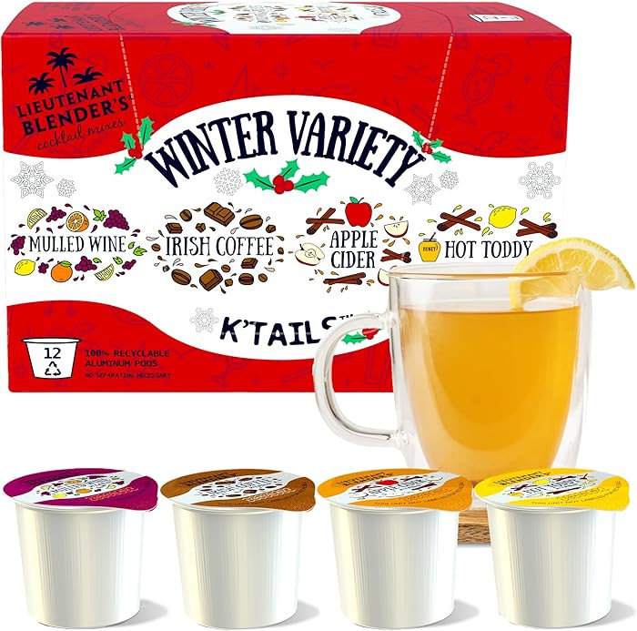 Lt. Blender's Winter Variety K'Tails - 12 K-Cup Compatible or Mix by Hand Single-Serve Hot Toddy,... | Amazon (US)
