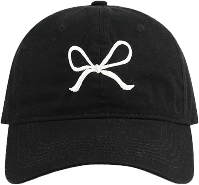 Bow Tie Baseball Cap for Women Soft Top Trendy 6-Panel Baseball Hats Sports Hat Sun Hat for Outdo... | Amazon (US)