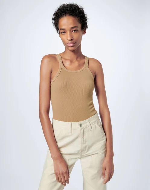 Hanes Ribbed Tank - Sand | RE/DONE