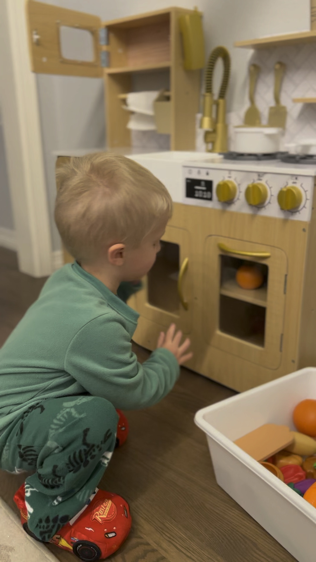 A play kitchen is a great gift for a toddler! This took awhile to assemble, but it’s well made and works well for a little boy! Lots of accessories and places to store things. 

#LTKGiftGuide #LTKHoliday #LTKVideo
