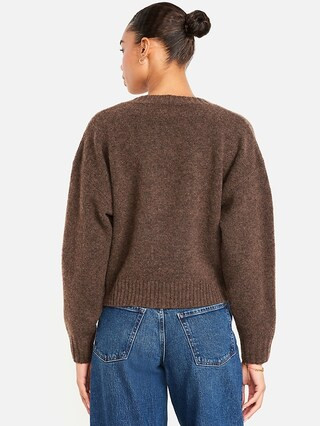 Wool-Blend Slouchy Cardigan Sweater | Old Navy (US)