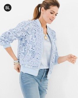 Chico's Lace Bomber Jacket | Chico's