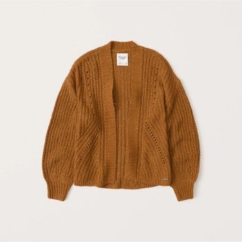 Women's Puff Sleeve Cardigan | Women's 40-60% Off Throughout the Store | Abercrombie.com | Abercrombie & Fitch (US)
