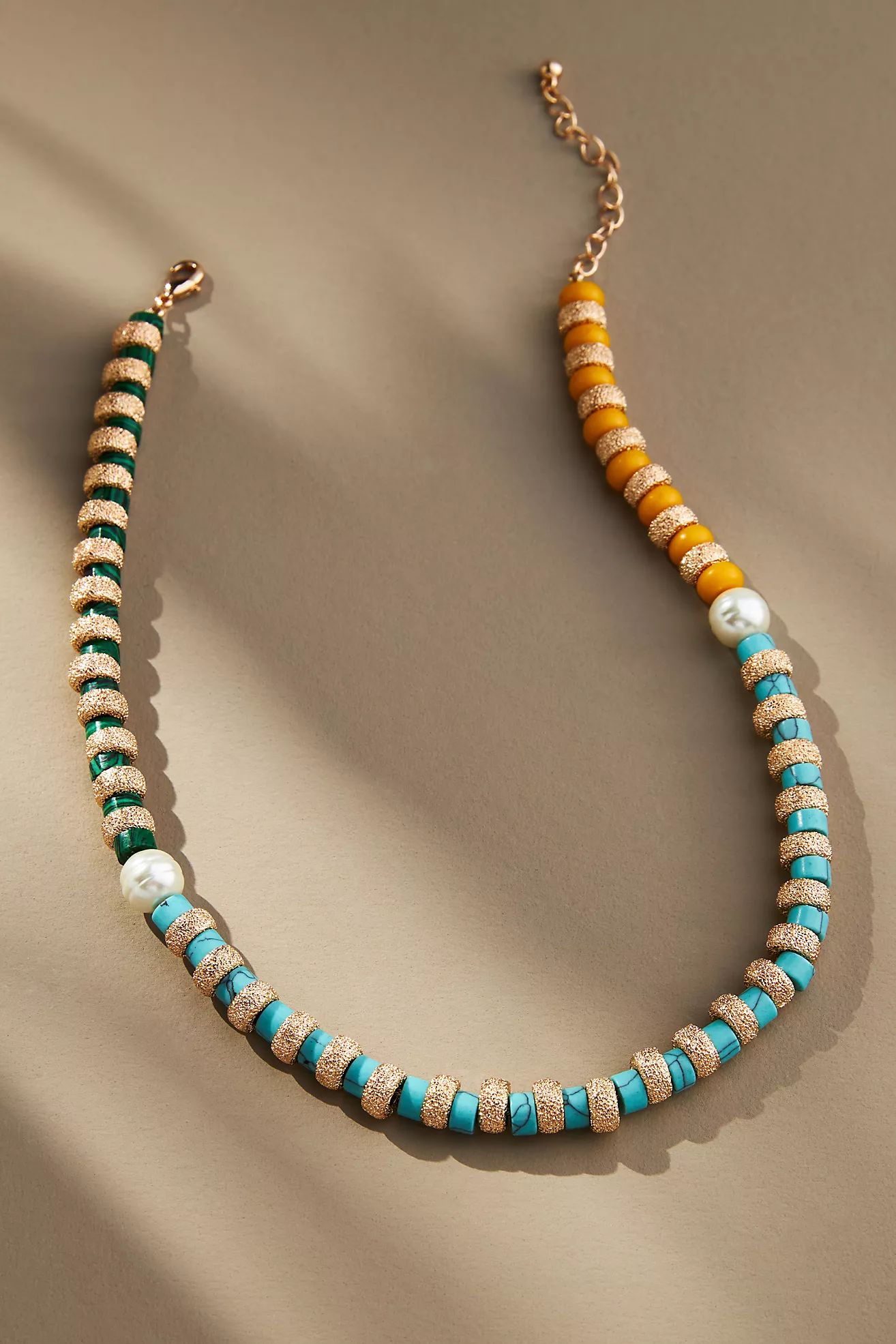 Mixed Stone Colorful Beaded Necklace | Anthropologie (US)
