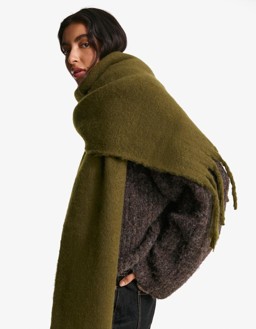 Unifarbener Schal - Damen | Bershka DE