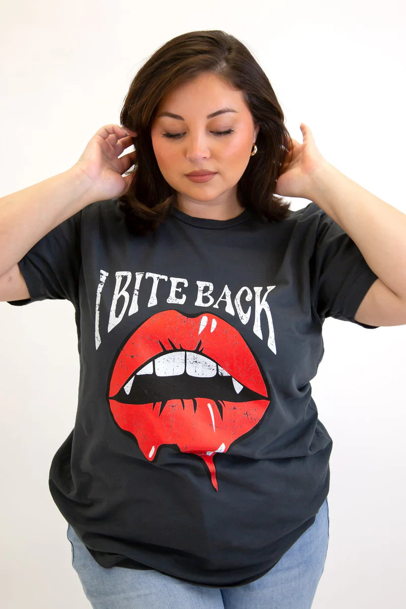I Bite Back Garment Dye Oversized Tee | LULUSIMONSTUDIO