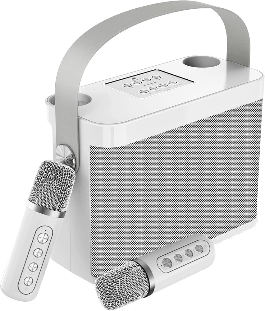 Karaoke Machine with 2 Wireless Microphones, FULLIFE 2023 Portable Bluetooth Karaoke PA Speaker S... | Amazon (US)