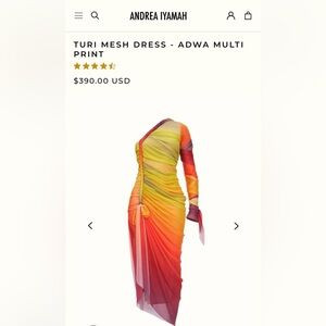 ANDREA IYAMAH TURI MESH DRESS - ADWA MULTI PRINT - S | Poshmark