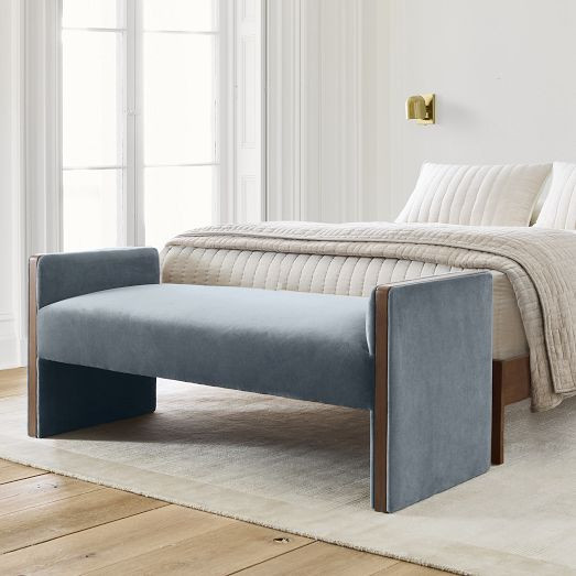 Schaefer Wood Trim Bench | West Elm (US)
