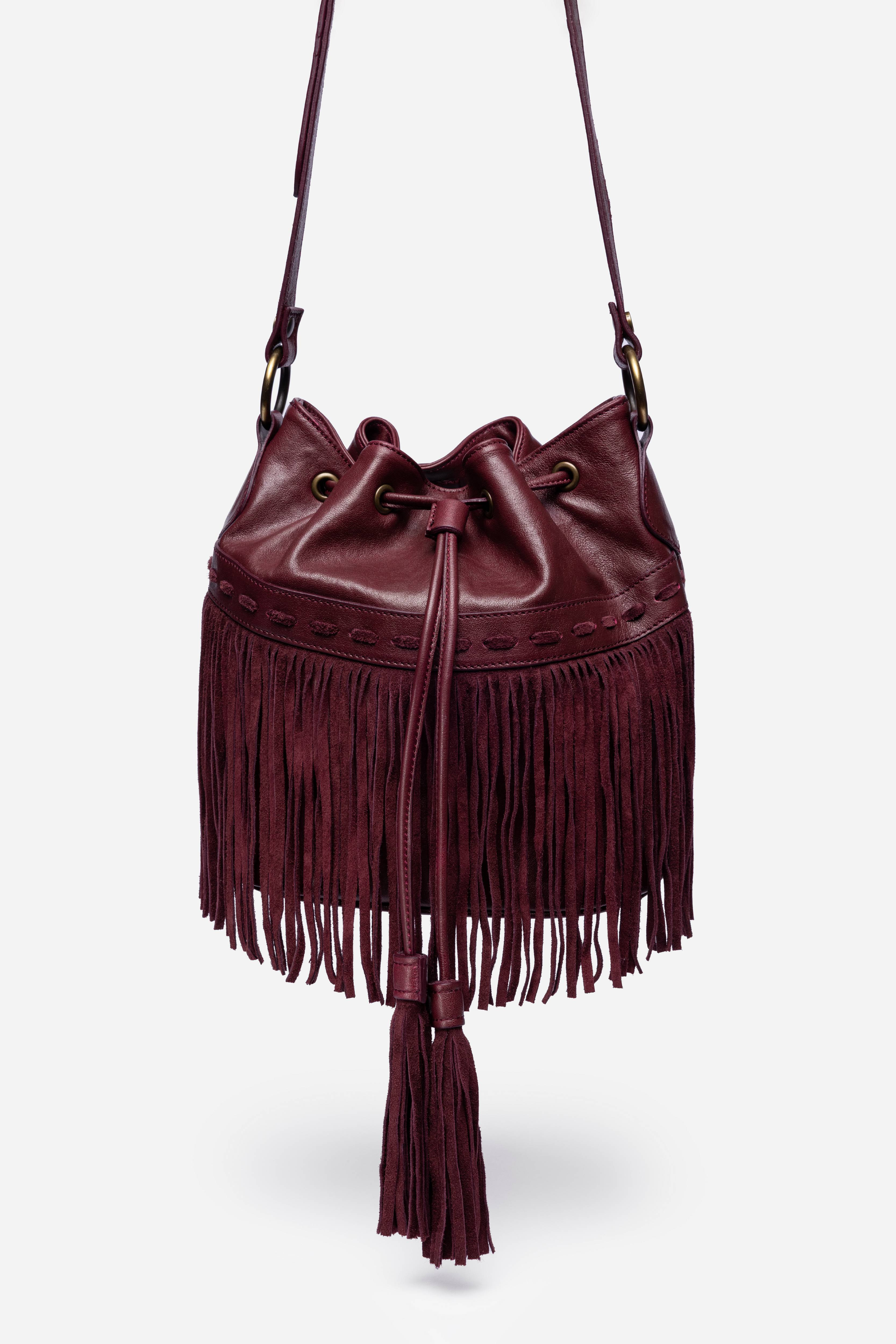 ITALIAN LEATHER FRINGE BUCKET BAG
                                
                              ... | Johnny Was