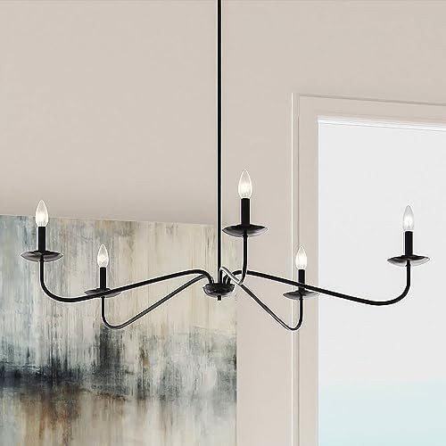 Luxury New-Traditional Chandelier, Large Size: 12''H x 41''W, with Traditional Style Elements, Ma... | Amazon (US)