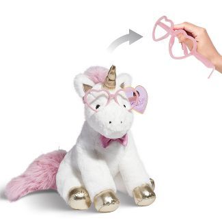 FAO Schwarz Unicorn with Heart Glasses 12" Stuffed Animal | Target