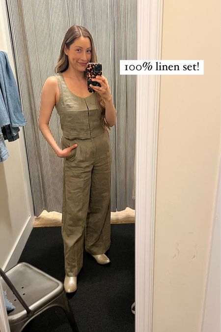 Currently 25% off and it comes in a lot of different colors. I’m wearing a sz 4 bottoms medium top ✨ looove this set for spring and summer I also it it in white!  #madewell #linen #linenpants 

#LTKfindsunder50 #LTKfindsunder100 #LTKsalealert