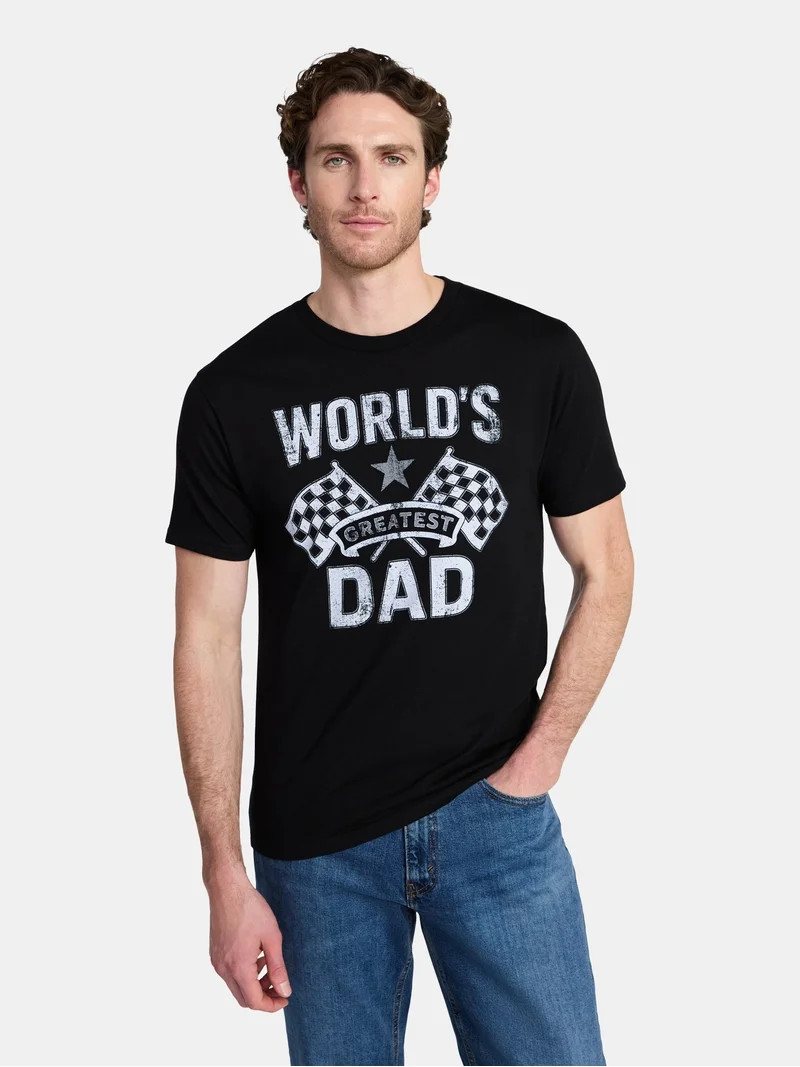 Father's Day Men's Vintage Label Dad Graphic Tee by Way to Celebrate, Sizes XS-5XL | Walmart (US)