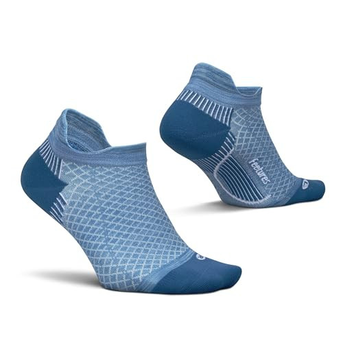 Feetures Plantar Fasciitis Relief Sock Light Cushion No Show Tab - Targeted Compression Sock for Women & Men - X-Large, Chambray Sky (1 Pair) | Amazon (US)