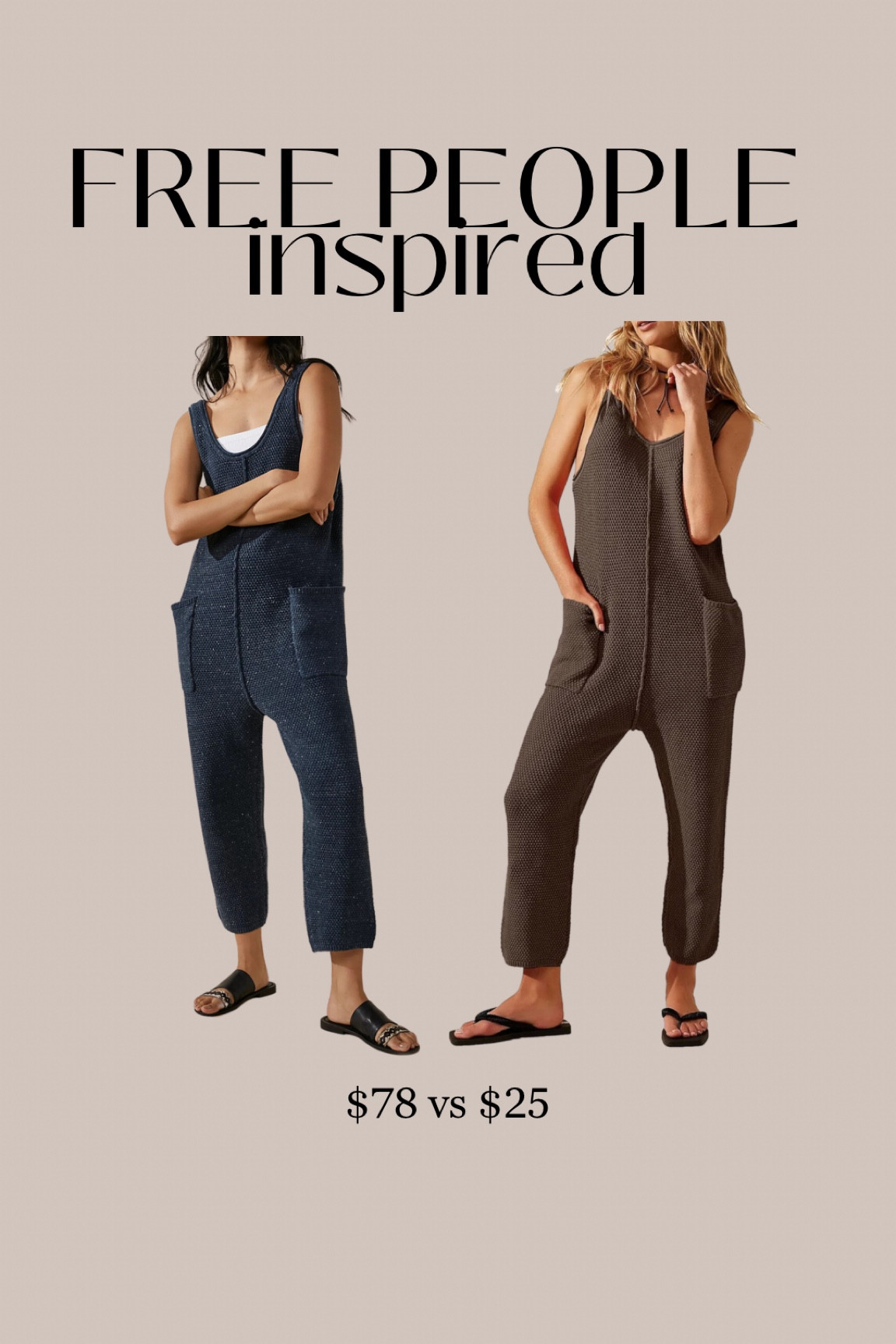 Free people inspired sweater jumpsuit vs the real thing

Amazon lookalike. Amazon inspired. Free people jumpsuit. Amazon finds. Amazon fashion. Save vs splurge 

#LTKxPrime #LTKfindsunder50 #LTKstyletip