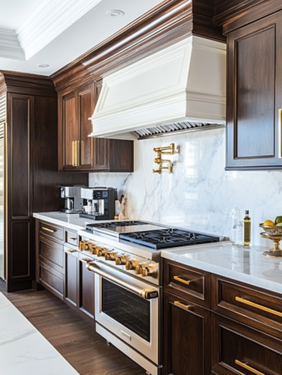 You can add this glamorous kitchen refresh more easily than you think. An ivory and gold stove, a sculptural ivory range hood, and that beautiful wall-mounted pot filler faucet in gold instantly set the tone for elegance. Pair it with gold cabinet hardware—and suddenly every cabinet looks elevated, no matter the color.

Dark wood, light wood, natural oak, navy, forest green, or even painted cabinetry—gold handles and pulls work everywhere. They’re one of the simplest upgrades with the biggest visual impact. Want to take it a step further? Add a few ivory and gold appliances like a toaster, coffee machine, or microwave, and your kitchen instantly feels curated, refined, and intentional.

This is how you do a kitchen upgrade that feels timeless, not trendy.
Elegant. Warm. Polished.
A true 2026 kitchen refresh that blends luxury with everyday living.

#KitchenRefresh
#KitchenUpgrade
#KitchenElegance
#LuxuryKitchen
#IvoryAndGold
#GoldHardware
#PotFillerFaucet
#RangeHoodDesign
#DesignerKitchen
#ModernClassicKitchen 

 #LTKHome