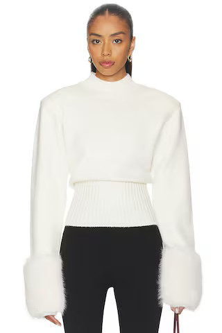 Ronny Kobo Jenner Knit Top in Ivory from Revolve.com | Revolve Clothing (Global)